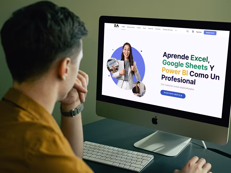 EA Learning Academy: Sitio web para vender cursos de Excel, Google Sheets y Power BI