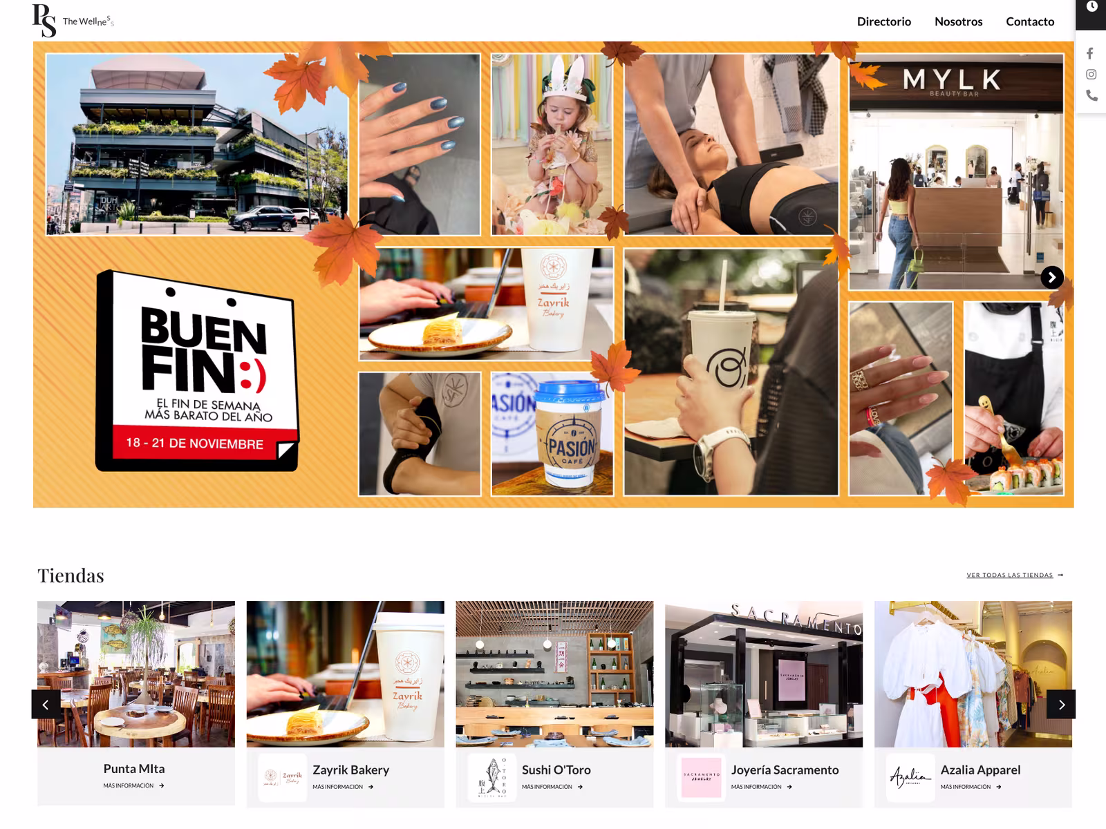 Plaza Stim: Sitio web con el directorio de una plaza comercial