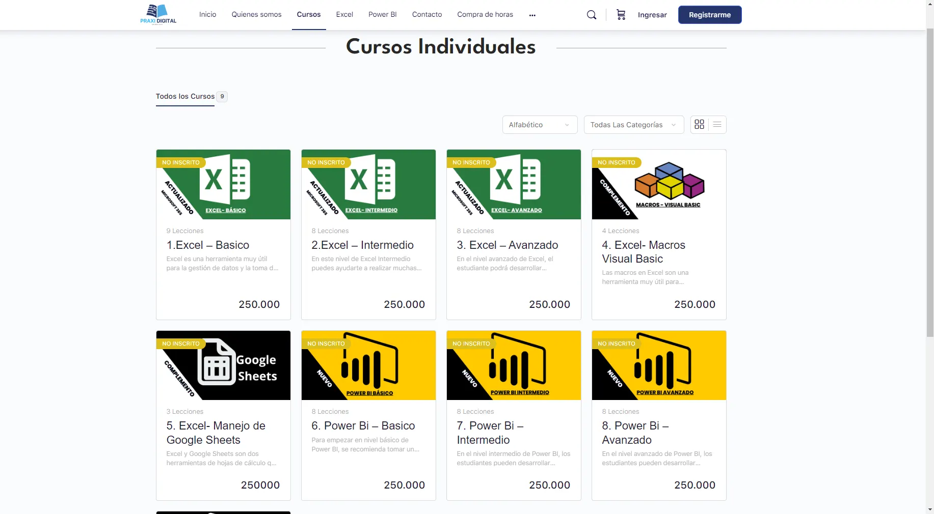 La tienda de cursos