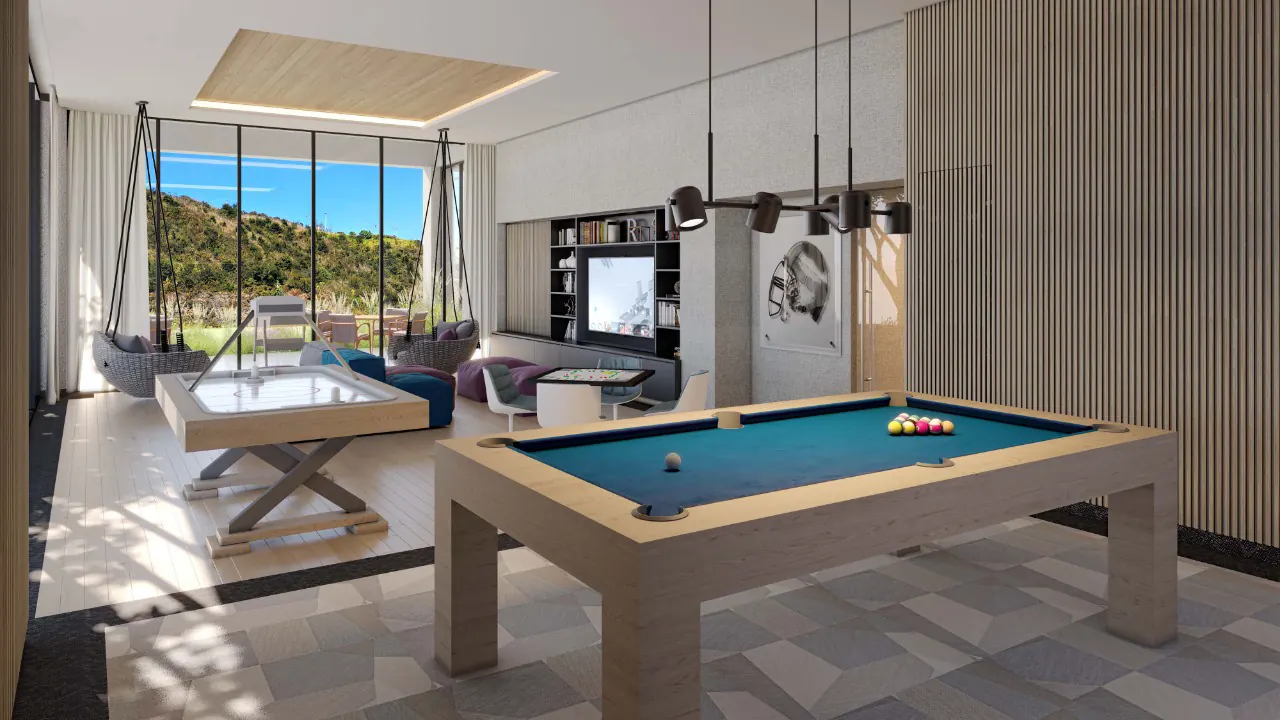 Render de la sala de juegos